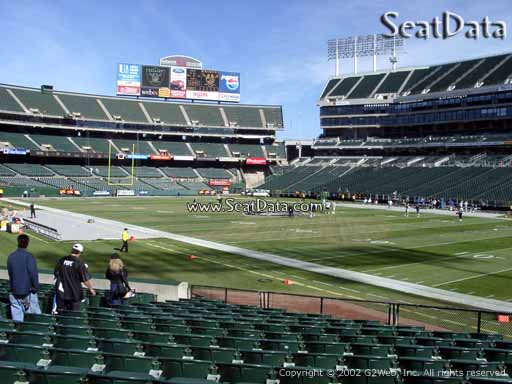 Seat view from section 111 at Oakland Coliseum, home of the Oakland Raiders