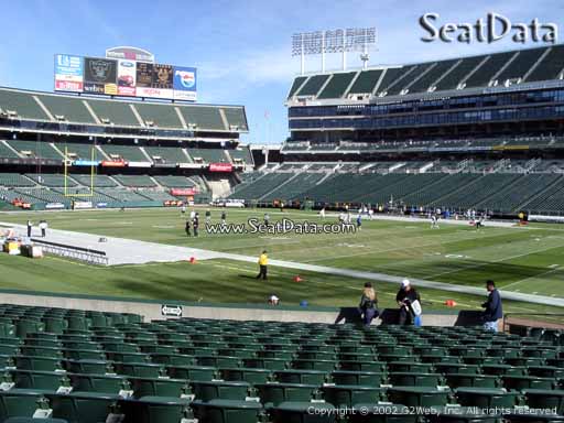 Seat view from section 112 at Oakland Coliseum, home of the Oakland Raiders