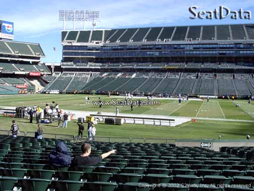 Seat view from section 115 at Oakland Coliseum, home of the Oakland Raiders