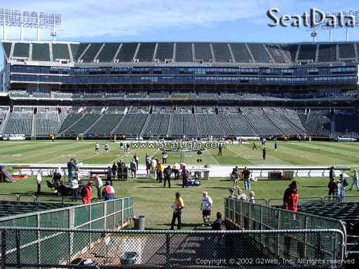 Seat view from section 117 at Oakland Coliseum, home of the Oakland Raiders