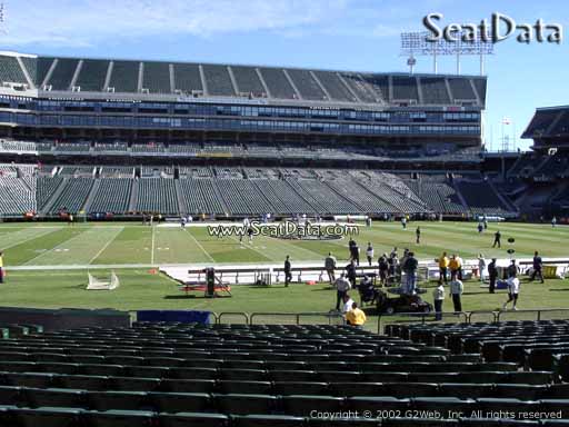Seat view from section 119 at Oakland Coliseum, home of the Oakland Raiders
