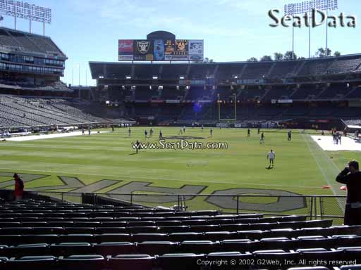 Seat view from section 126 at Oakland Coliseum, home of the Oakland Raiders