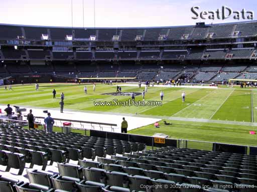 Seat view from section 139 at Oakland Coliseum, home of the Oakland Raiders