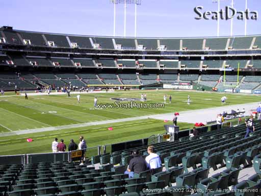 Seat view from section 147 at Oakland Coliseum, home of the Oakland Raiders