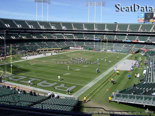 Seat view from section 202 at Oakland Coliseum, home of the Oakland Raiders