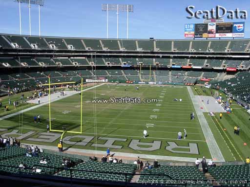 Seat view from section 204 at Oakland Coliseum, home of the Oakland Raiders