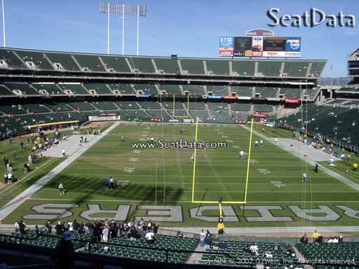 Seat view from section 206 at Oakland Coliseum, home of the Oakland Raiders