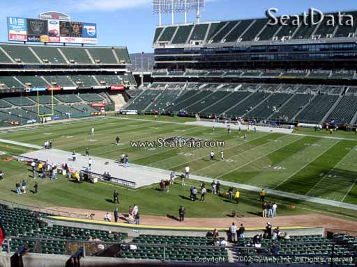 Seat view from section 213 at Oakland Coliseum, home of the Oakland Raiders