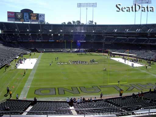 Seat view from section 230 at Oakland Coliseum, home of the Oakland Raiders