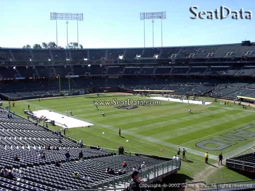 Seat view from section 234 at Oakland Coliseum, home of the Oakland Raiders
