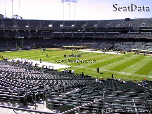 Seat view from section 237 at Oakland Coliseum, home of the Oakland Raiders