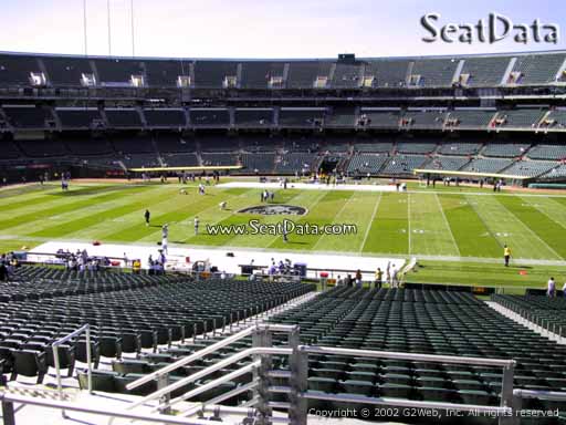 Seat view from section 240 at Oakland Coliseum, home of the Oakland Raiders