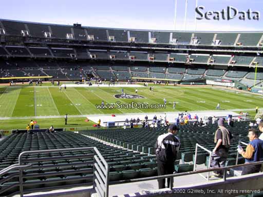 Seat view from section 245 at Oakland Coliseum, home of the Oakland Raiders