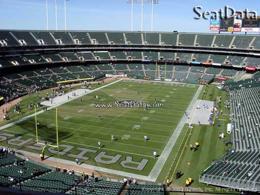 Seat view from section 303 at Oakland Coliseum, home of the Oakland Raiders