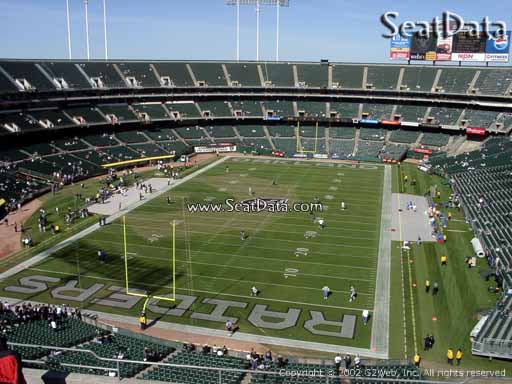 Seat view from section 304 at Oakland Coliseum, home of the Oakland Raiders