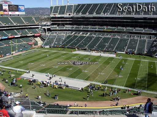 Seat view from section 314 at Oakland Coliseum, home of the Oakland Raiders