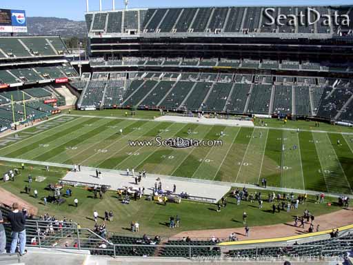 Seat view from section 315 at Oakland Coliseum, home of the Oakland Raiders
