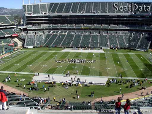 Seat view from section 316 at Oakland Coliseum, home of the Oakland Raiders