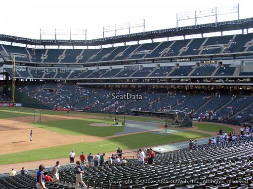 Seat view from section 117 at Globe Life Park in Arlington, home of the Texas Rangers