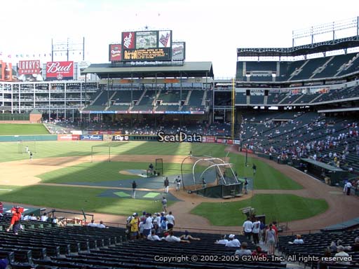 Seat view from section 123 at Globe Life Park in Arlington, home of the Texas Rangers