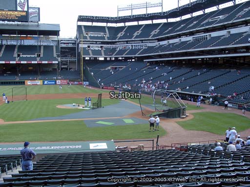 Seat view from section 20 at Globe Life Park in Arlington, home of the Texas Rangers