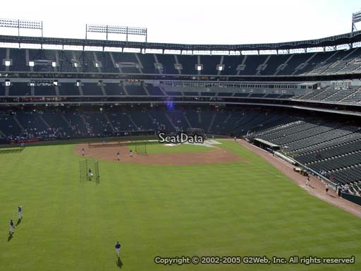 Seat view from section 202 at Globe Life Park in Arlington, home of the Texas Rangers