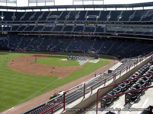 Seat view from section 212 at Globe Life Park in Arlington, home of the Texas Rangers