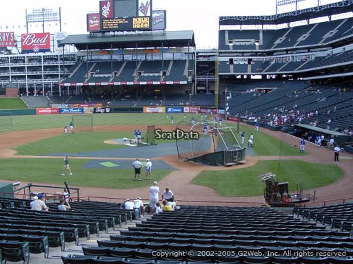 Seat view from section 22 at Globe Life Park in Arlington, home of the Texas Rangers