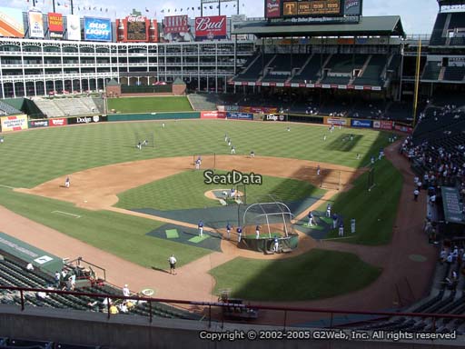 Seat view from section 224 at Globe Life Park in Arlington, home of the Texas Rangers