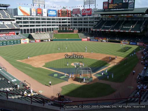 Seat view from section 225 at Globe Life Park in Arlington, home of the Texas Rangers