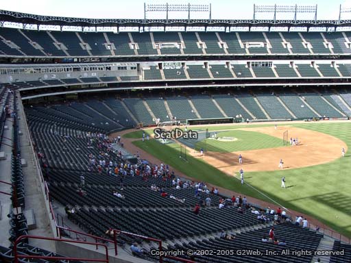 Seat view from section 241 at Globe Life Park in Arlington, home of the Texas Rangers
