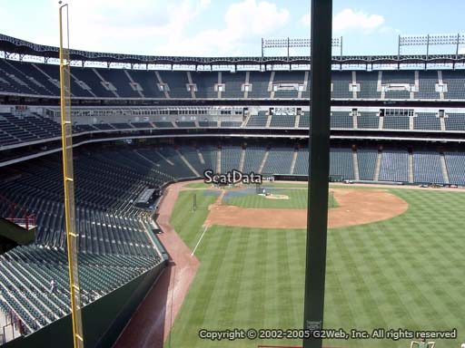 Seat view from section 246 at Globe Life Park in Arlington, home of the Texas Rangers