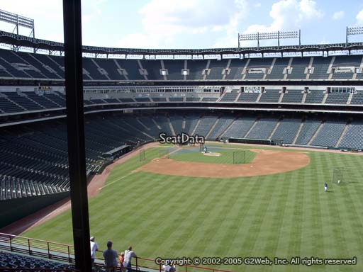 Seat view from section 249 at Globe Life Park in Arlington, home of the Texas Rangers