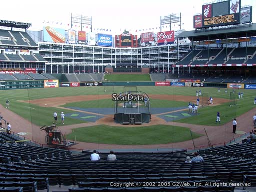 Seat view from section 25 at Globe Life Park in Arlington, home of the Texas Rangers