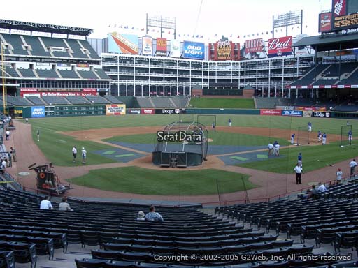Seat view from section 26 at Globe Life Park in Arlington, home of the Texas Rangers