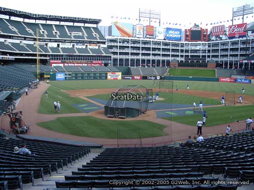 Seat view from section 27 at Globe Life Park in Arlington, home of the Texas Rangers