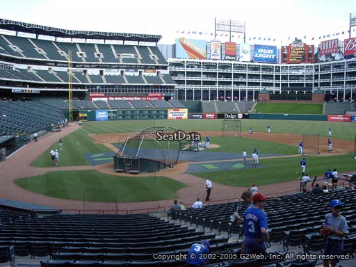 Seat view from section 28 at Globe Life Park in Arlington, home of the Texas Rangers