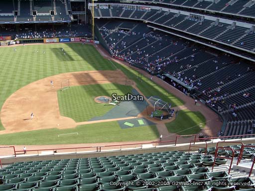 Seat view from section 319 at Globe Life Park in Arlington, home of the Texas Rangers