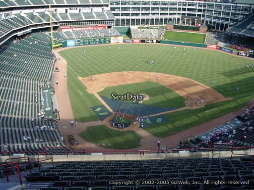 Seat view from section 328 at Globe Life Park in Arlington, home of the Texas Rangers