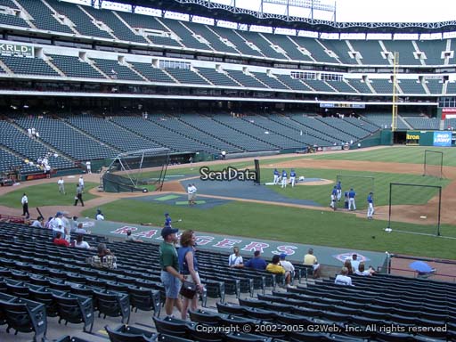 Seat view from section 34 at Globe Life Park in Arlington, home of the Texas Rangers