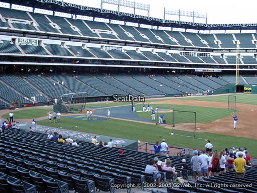 Seat view from section 35 at Globe Life Park in Arlington, home of the Texas Rangers