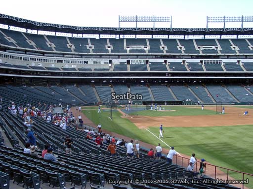 Seat view from section 40 at Globe Life Park in Arlington, home of the Texas Rangers