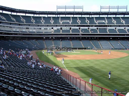 Seat view from section 41 at Globe Life Park in Arlington, home of the Texas Rangers