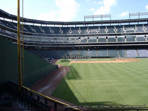 Seat view from section 44 at Globe Life Park in Arlington, home of the Texas Rangers