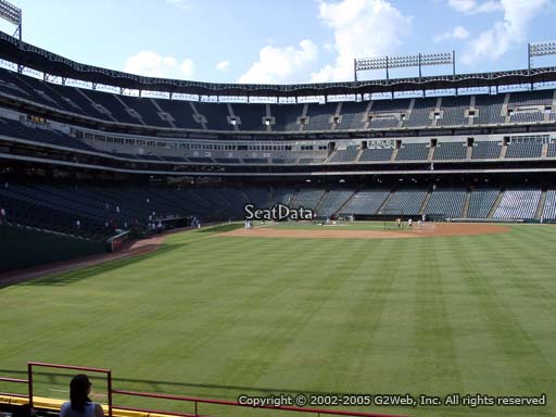 Seat view from section 46 at Globe Life Park in Arlington, home of the Texas Rangers