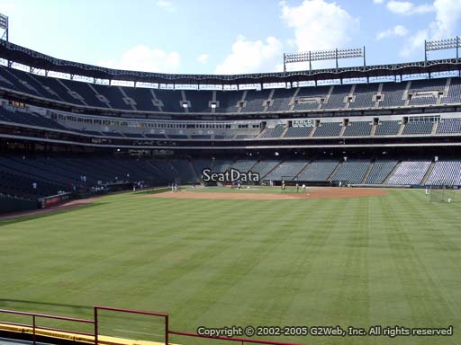 Seat view from section 47 at Globe Life Park in Arlington, home of the Texas Rangers
