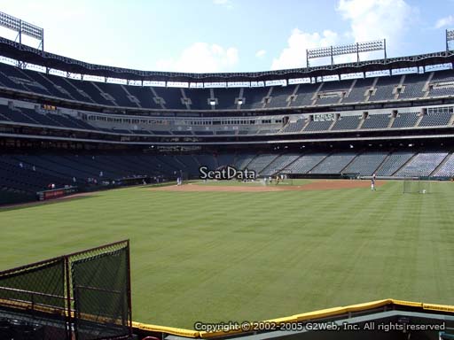 Seat view from section 48 at Globe Life Park in Arlington, home of the Texas Rangers
