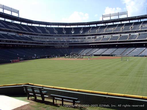 Seat view from section 49 at Globe Life Park in Arlington, home of the Texas Rangers