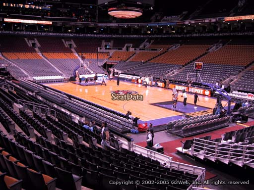 Seat view from section 105 at Scotiabank Arena, home of the Toronto Raptors