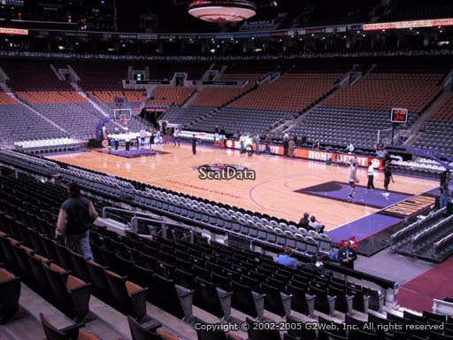 Seat view from section 106 at Scotiabank Arena, home of the Toronto Raptors